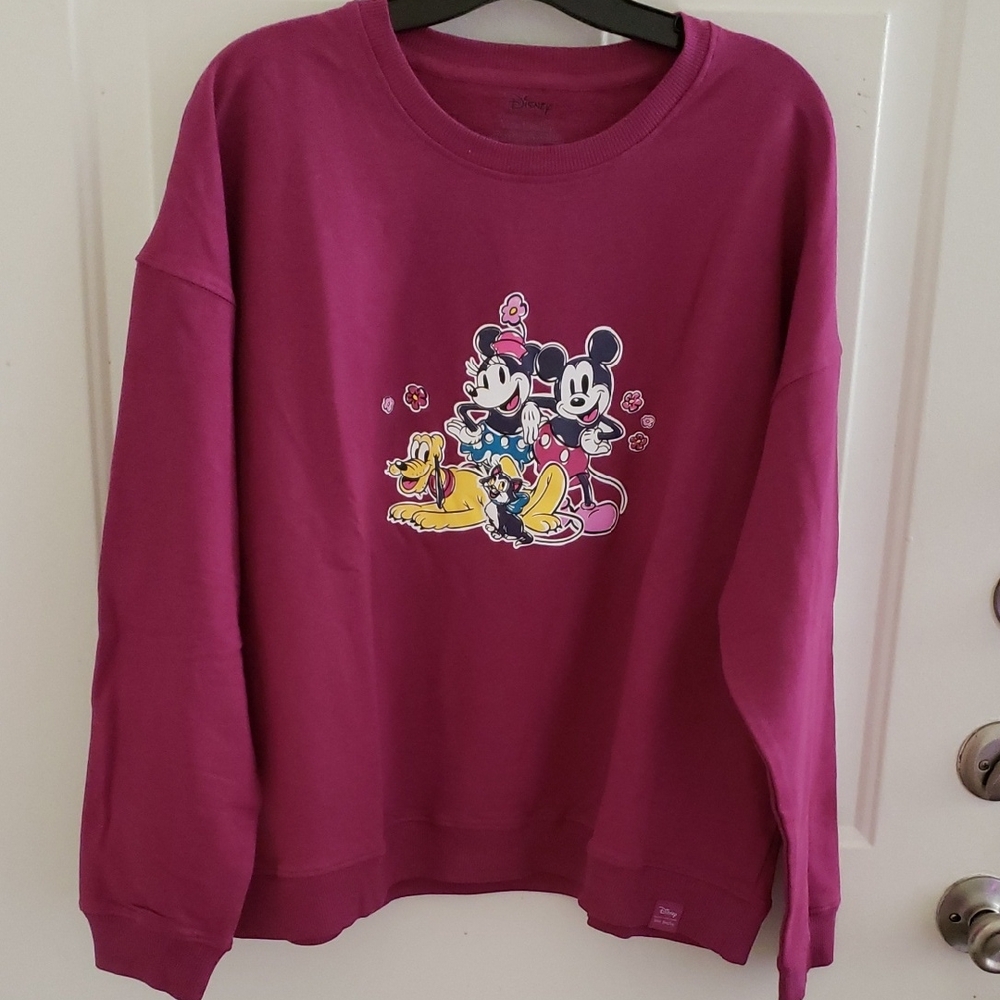 Disney Crew Neck Sweatshirt Mickey And Friends Design